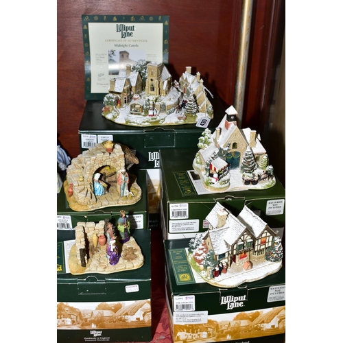 置物 Lilliput Lane The Three Kings FIVE BOXED LILLIPUT LANE SCULPTURES, comprising limited