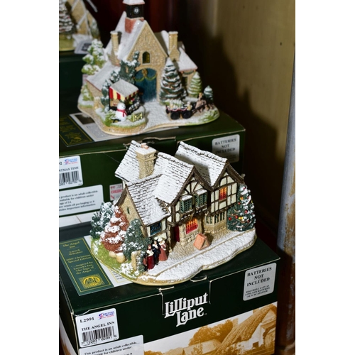 FIVE BOXED LILLIPUT LANE SCULPTURES, comprising limited edition