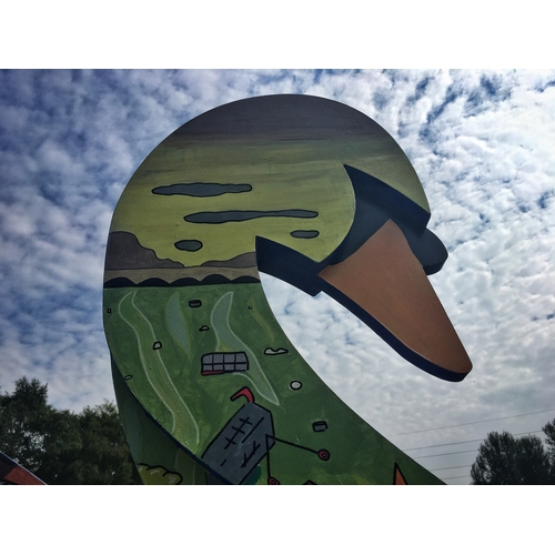 13 - SWAN 'CLIMATE CHANGE', Artist Lesley Bushell, Painted by Tracey Parr, Sponsor Hardy Signs, Sponsored... 