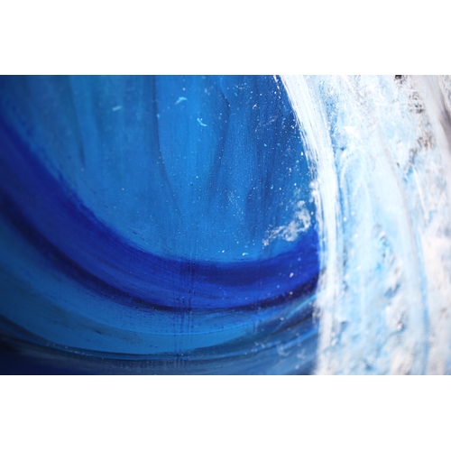 24 - TRACEY PARR'S, Water in turbulent times is an abstract painting that explores the ebb and flow of in... 