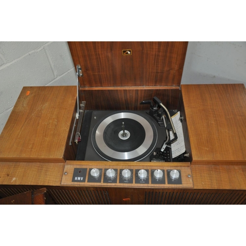 1103 - A HMV STEREOMASTER 2400 RADIOGRAM, with a teal effect cabinet, and Garrard 3000 turntable (PAT pass ... 