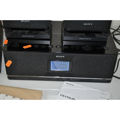 1122 - A SONY NAS S55HDE MUSIC SERVER, a Sony NAS-C5E wireless Network Audio System, a Sony WAP NA1 wireles... 