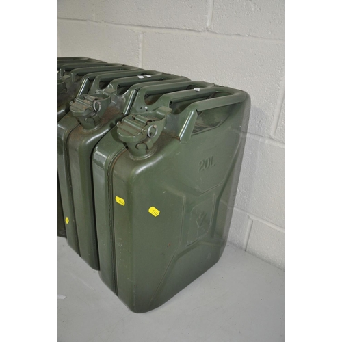 1144 - FOUR MODERN 20 LTR JERRY CANS