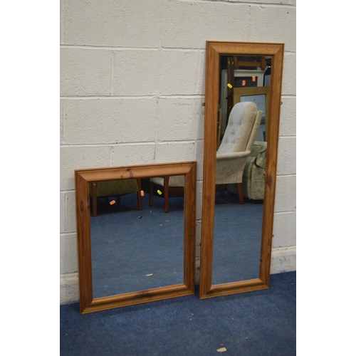 1240 - A QUANTITY OF VARIOUS PINE BEDROOM FURNITURE, to include a barley twist cheval mirror, a double and ... 