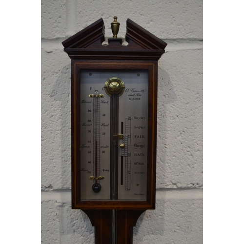 1259 - COMMITI AND SON, LONDON, a modern mahogany cistern stick barometer, height 97cm