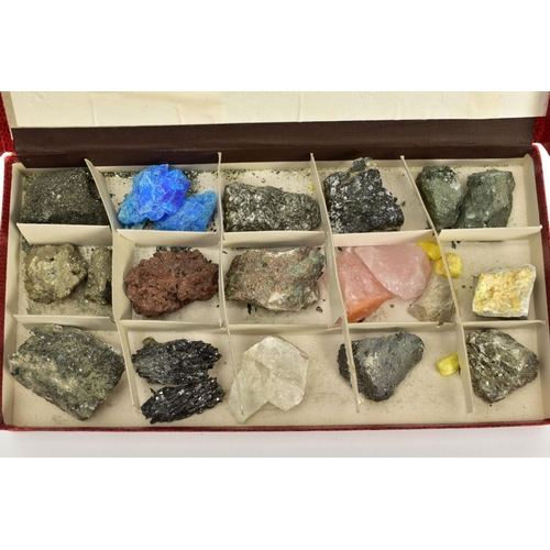 140 - A SOUVENIR COLLECTION OF MINERALS FROM MOUNT VERSUVIUS, fifteen mineral specimens to include, rose q... 