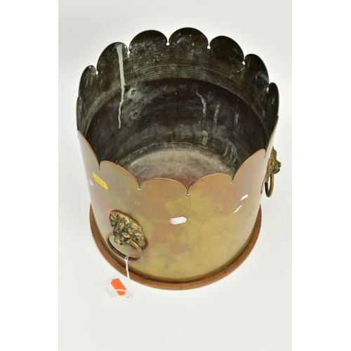 153 - LARGE BRITISH WWI SHELL CASING MARKED APRIL 1917, cut off and fashioned into a planter/jardinière, t... 