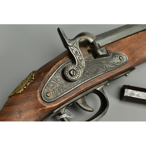 254 - TWO PISTOLS comprising of a 48 bore sidelock percussion pistol fitted with a 3'' barrel by W Barratt... 