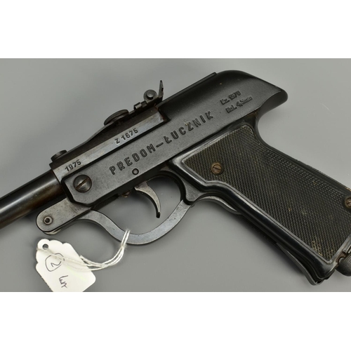 255 - TWO ITEMS consisting of a .22'' Webley & Scott Mk 111 air rifle serial number 23563, the link arms b... 