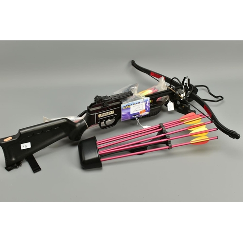 263 - A JAGUAR CROSSBOW together with nineteen bolts plus a spare string, external condition of items is e... 