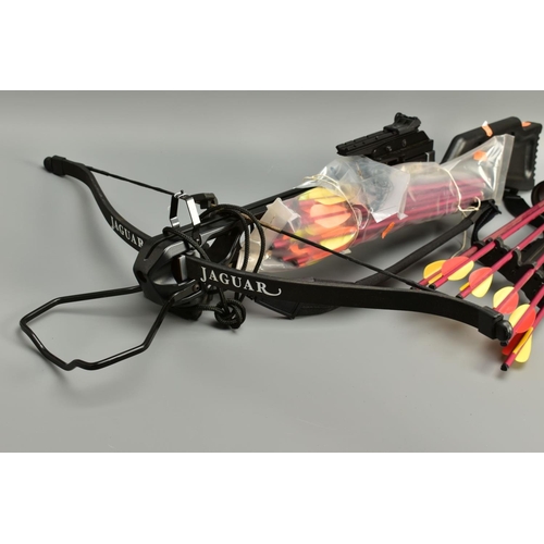 263 - A JAGUAR CROSSBOW together with nineteen bolts plus a spare string, external condition of items is e... 