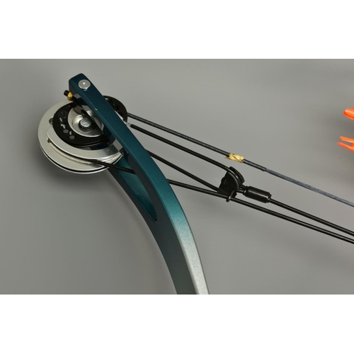 264 - A BROWNING BACKDRAFT 80 COMPOUND BOW fitted with a Arten adjustable sight contained in a nylon based... 