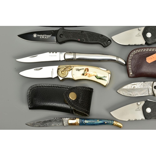 276 - A NUMBER OF LOCK KNIVES consisting of three x Smith & Wesson model Military & Police, Smith & Wesson... 