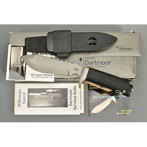 286 - A WILKINSON SWORD CSK 185 DARTMOOR SURVIVAL KNIFE in its original packaging complete with sheath, th... 