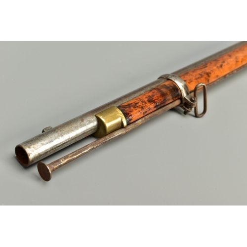 295 - A 577 INCH P53 3 BAND ENFIELD PERCUSSION RIFLE, its lock is marked with Queen Victoria's Cypher and ... 