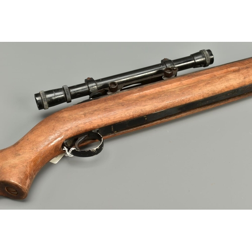 296 - A 22 INCH B.S.A. MK II AIRSPORTER AIR RIFLE, Serial number GD31123 which is fitted with a B.S.A. 3X ... 