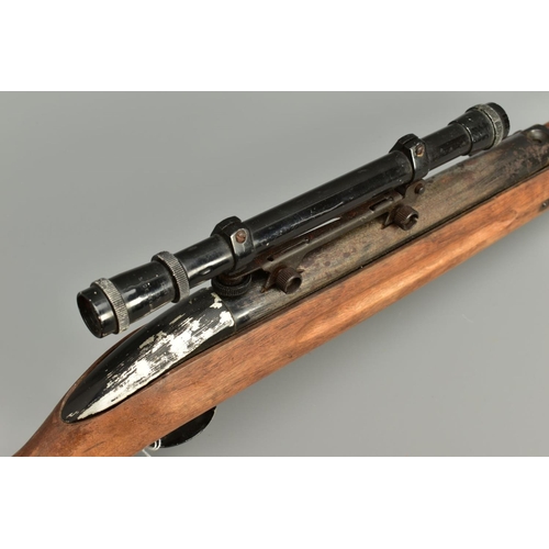 296 - A 22 INCH B.S.A. MK II AIRSPORTER AIR RIFLE, Serial number GD31123 which is fitted with a B.S.A. 3X ... 