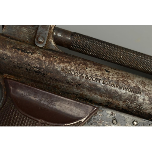 298 - A .177 WEBLEY & SCOTT PREMIER AIR PISTOL batch number 461, it has an overall worn and rusted appeara... 