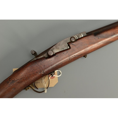 300 - A .410'' 21/2 CHAMBERED SINGLE BARREL SHOTGUN made in Europe fitted with a vertically hinged breech ... 