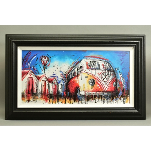 304 - SAMANTHA ELLIS (BRITISH 1992) 'EASY STREET' a limited edition print of a Volkswagen split screen van... 