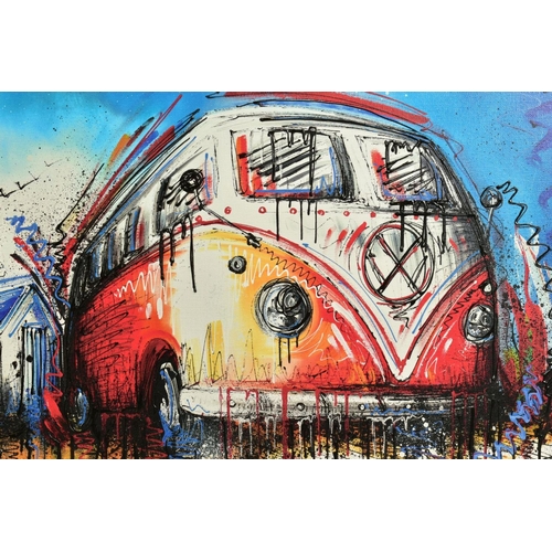 304 - SAMANTHA ELLIS (BRITISH 1992) 'EASY STREET' a limited edition print of a Volkswagen split screen van... 