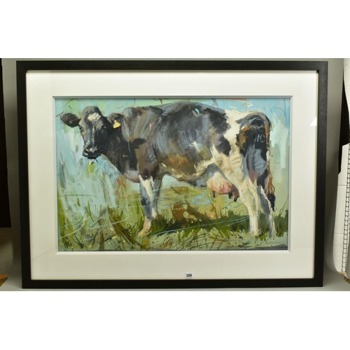 320 - JAMES BARTHOLOMEW (BRITISH CONTEMPORARY) 'No 10', a study of a Holstein-Fresian cow, signed bottom r... 