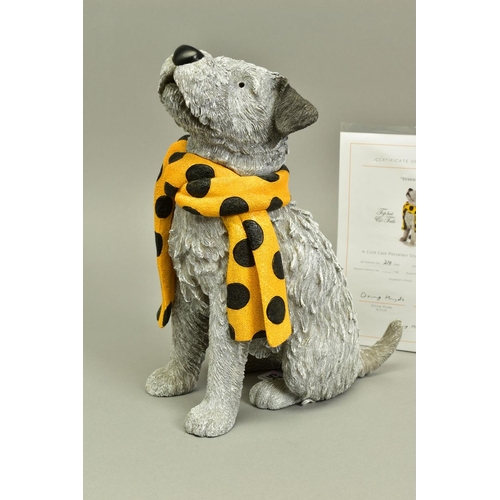 325 - DOUG HYDE (BRITISH 1972) 'SHABBY CHIC' a limited edition cold cast porcelain sculpture of a dog wear... 