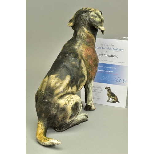 326 - APRIL SHEPHERD (BRITISH CONTEMPORARY) 'PAYING ATTENTION' a limited edition cold cast porcelain sculp... 