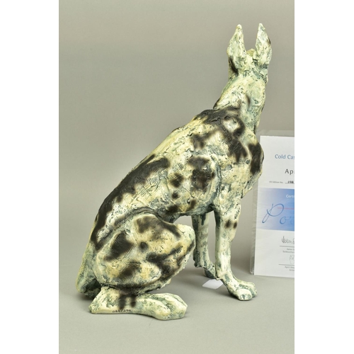 328 - APRIL SHEPHERD (BRITISH CONTEMPORARY) 'ON GUARD' a limited edition cold cast porcelain sculpture of ... 