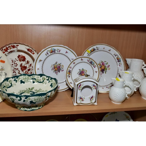 389 - A GROUP OF SPODE, COALPORT AND MASONS CERAMICS, including a Coalport graduated set of four reproduct... 