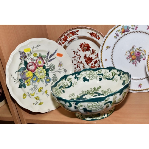 389 - A GROUP OF SPODE, COALPORT AND MASONS CERAMICS, including a Coalport graduated set of four reproduct... 