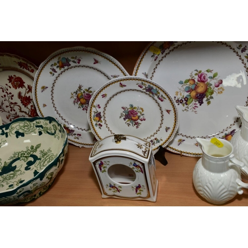 389 - A GROUP OF SPODE, COALPORT AND MASONS CERAMICS, including a Coalport graduated set of four reproduct... 