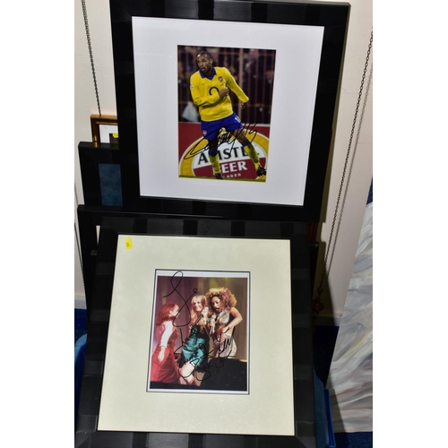 404 - MUSIC, FILM AND SPORTING MEMORABILIA, ETC,  to include framed photographs bearing signatures, some w... 