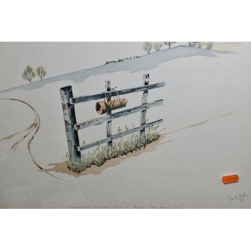 407 - PAINTINGS AND PRINTS ETC, to include watercolours of buildings in rural settings by Dorothy Cross, w... 