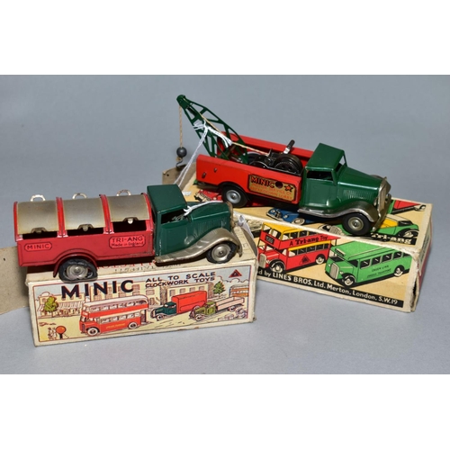 426 - A BOXED TRI-ANG MINIC BREAKDOWN LORRY, No. 48M, with a boxed Dustcart No. 32M, both postwar versions... 