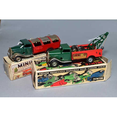 426 - A BOXED TRI-ANG MINIC BREAKDOWN LORRY, No. 48M, with a boxed Dustcart No. 32M, both postwar versions... 