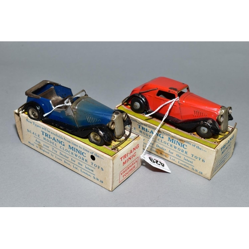 429 - TWO BOXED TRI-ANG MINIC VAUXHALL CARS, Tourer No. 17M, and Cabriolet No. 19M, both in play worn cond... 