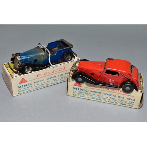 429 - TWO BOXED TRI-ANG MINIC VAUXHALL CARS, Tourer No. 17M, and Cabriolet No. 19M, both in play worn cond... 