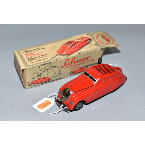 456 - A BOXED SCHUCO COMMAND CAR 2000, red body with grey wheel hubs, lightly playworn condition, very min... 