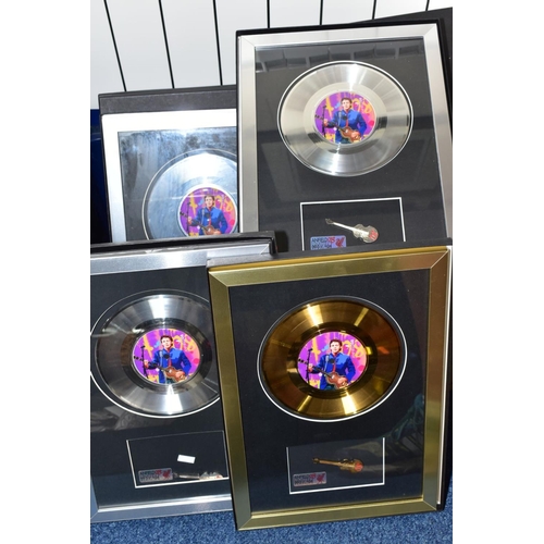 479 - PAUL McCARTNEY LIMITED EDITION COMMEMORATIVE PLATINUM RECORDS WITH 925 silver ingots in the shape of... 