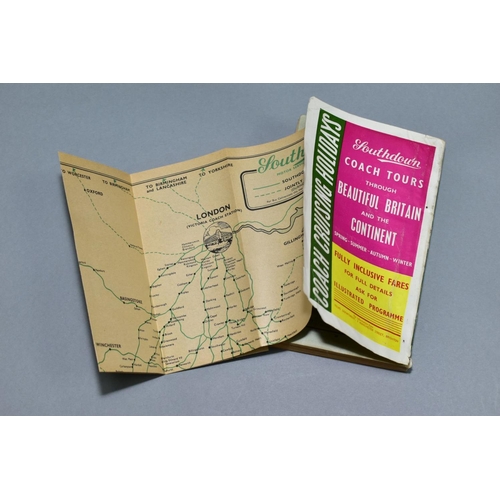 518 - A SOUTHDOWN MOTOR SERVICES LTD OFFICIAL TIME TABLE BOOK, 1957-1958, with a route map