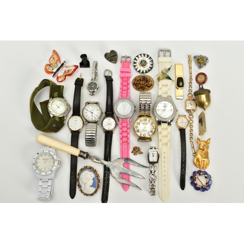 52 - A MISCELLANEOUS SELECTION OF ITEMS, to include a small quantity of costume jewellery such as brooche... 