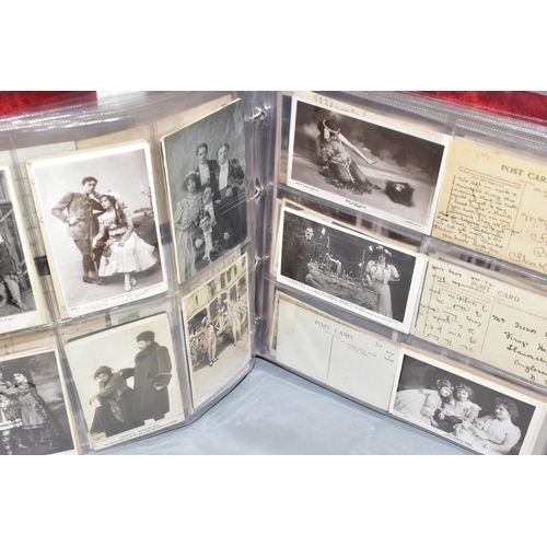 546 - PHOTOGRAPHIC POSTCARDS, an album containing approximately 170 photographic postcards from the late V... 