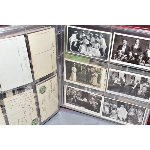 546 - PHOTOGRAPHIC POSTCARDS, an album containing approximately 170 photographic postcards from the late V... 