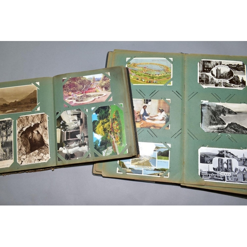 549 - POSTCARDS, two albums containing approximately 400 postcards, mainly topographical, landmarks, resor... 