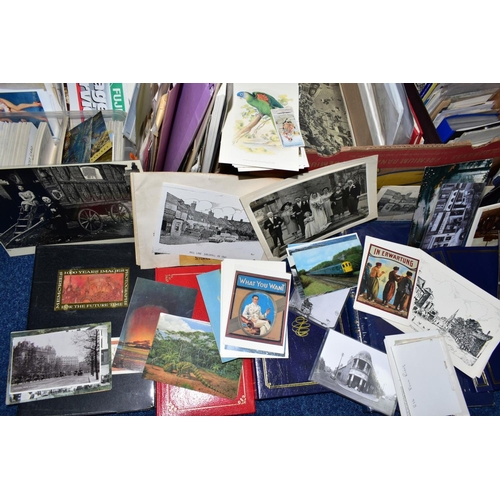 559 - THREE BOXES OF POSTCARDS ETC, subjects include Birmingham Library service topographical view of Birm... 