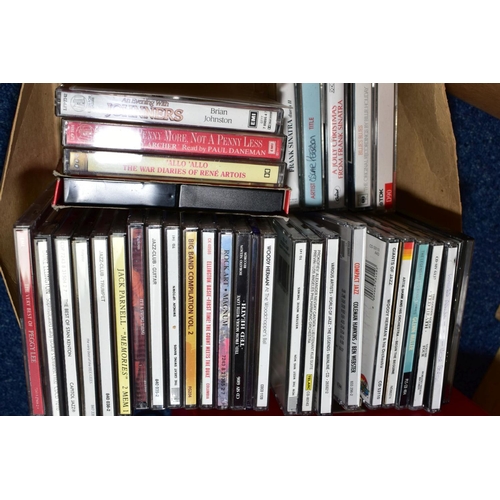 521 - FOUR BOXES/CASES OF LP'S, CD'S SINGLES AND CASSETTES, including  film themes, easy listening, jazz, ... 