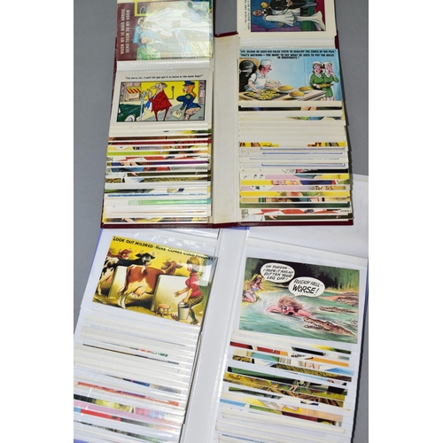 540 - POSTCARDS, two albums of approximately one hundred and forty eight 'Saucy' type postcards