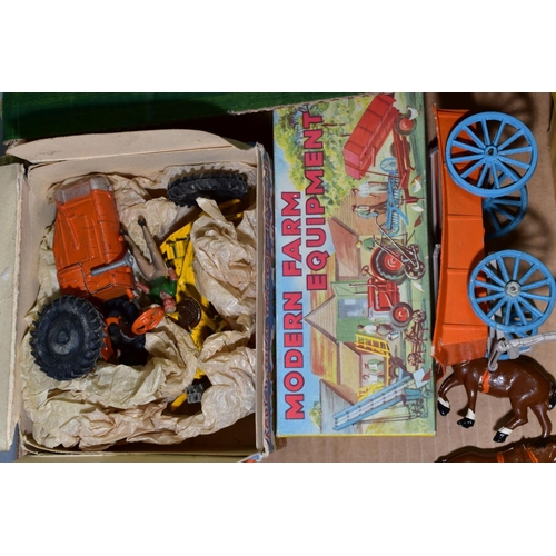 568 - A QUANTITY OF BOXED CRESCENT TOYS, FARM MODELS AND MODERN FARM EQUIPMENT MODELS, to include Farmers ... 