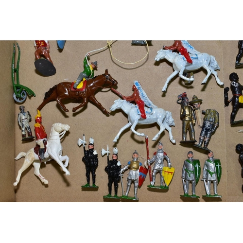 574 - A QUANTITY OF ASSORTED HOLLOWCAST FIGURES, to include a quantity of Hanks Zulu figures (playworn con... 